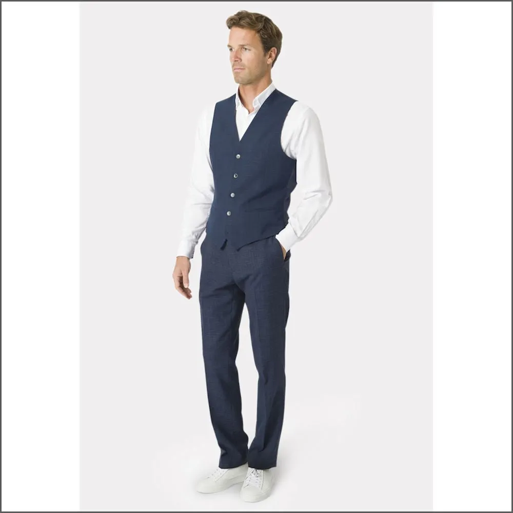 Constable Tailored Fit Natural Navy Mix 2 Piece Suit from Brook Taverner>