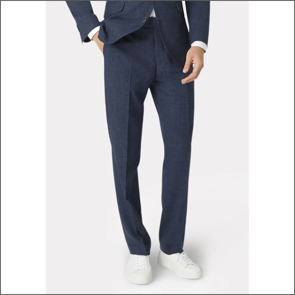 Constable Tailored Fit Natural Navy Mix 2 Piece Suit from Brook Taverner>