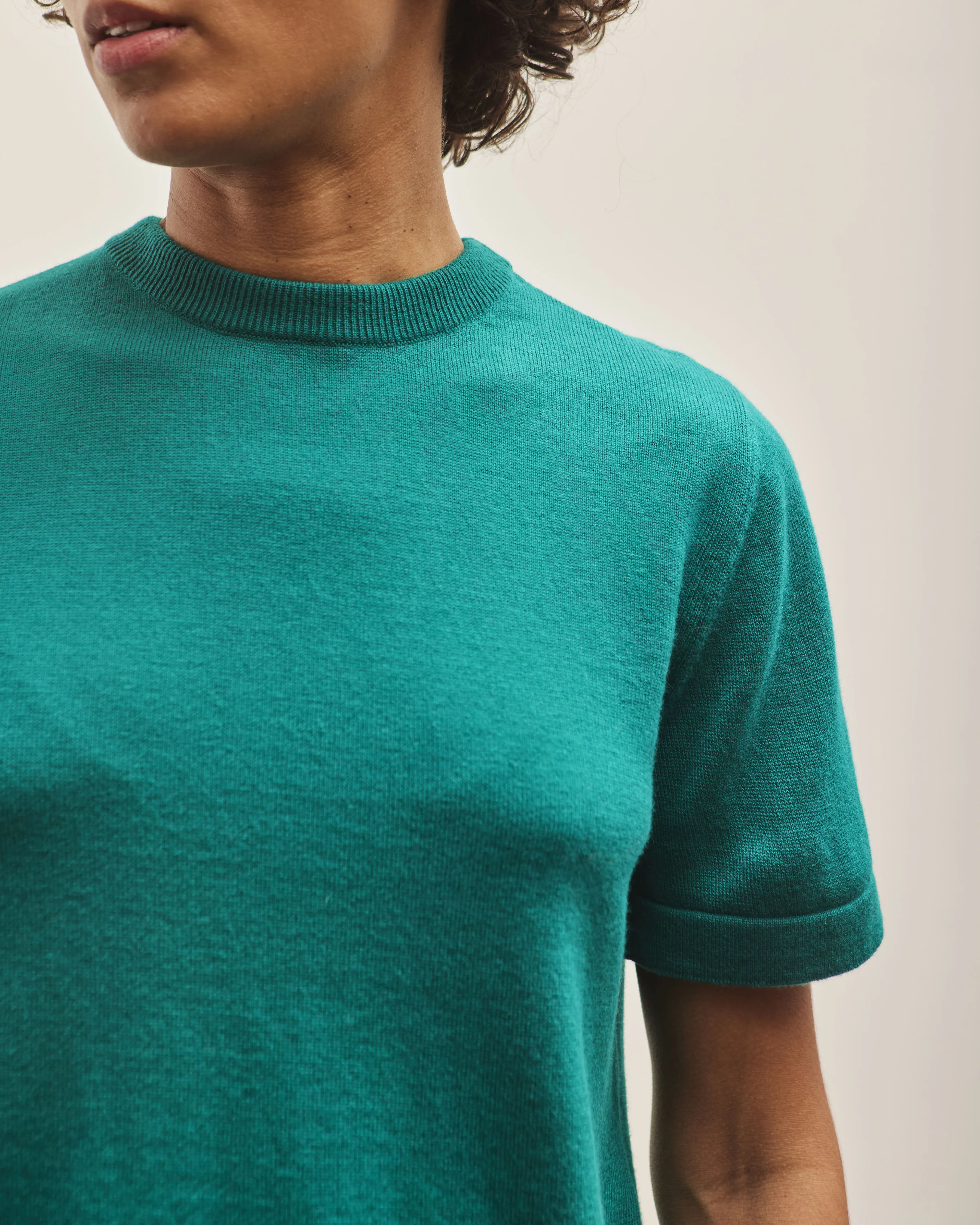 Cordera Merino Wool T-Shirt, Teal Green