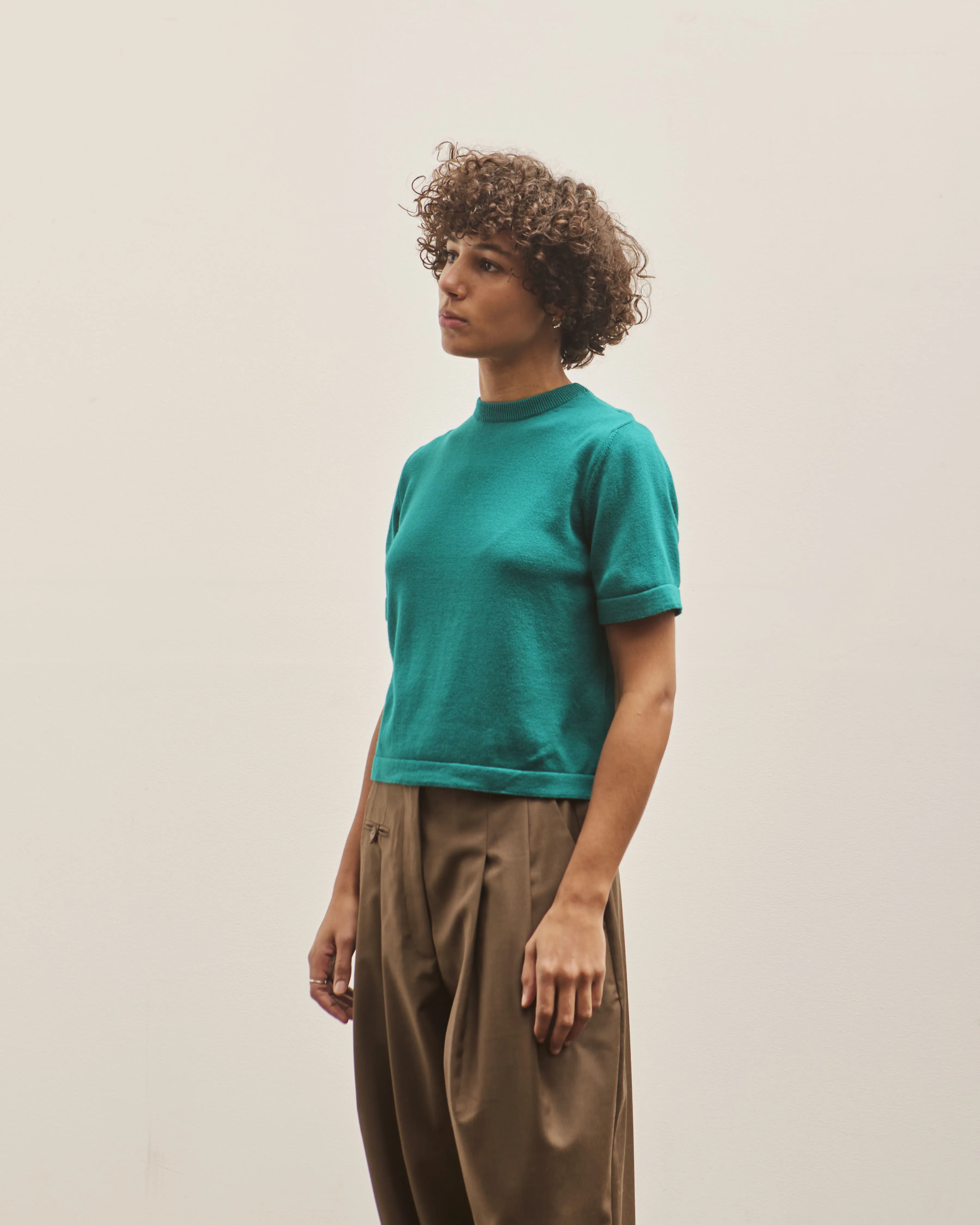 Cordera Merino Wool T-Shirt, Teal Green