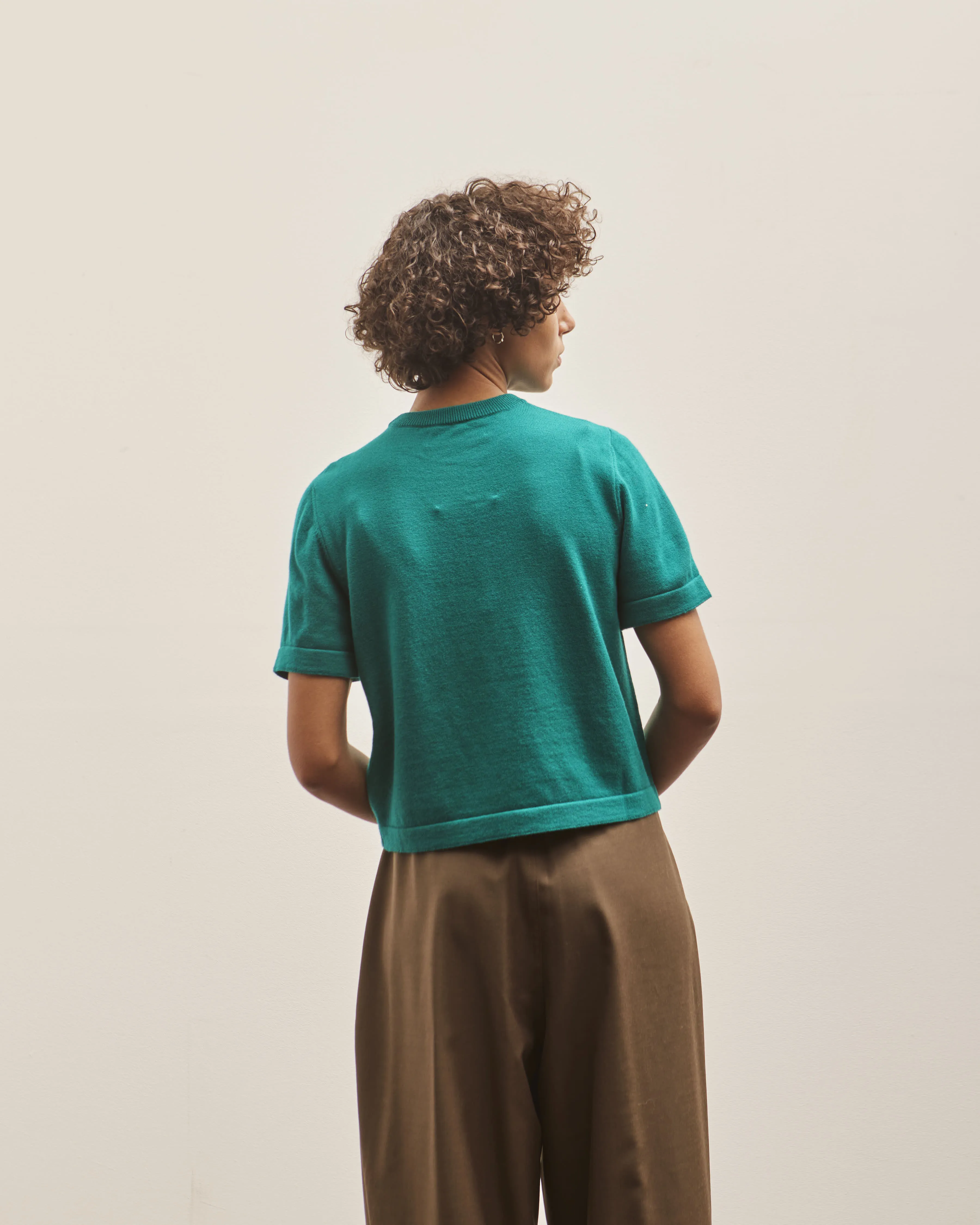Cordera Merino Wool T-Shirt, Teal Green