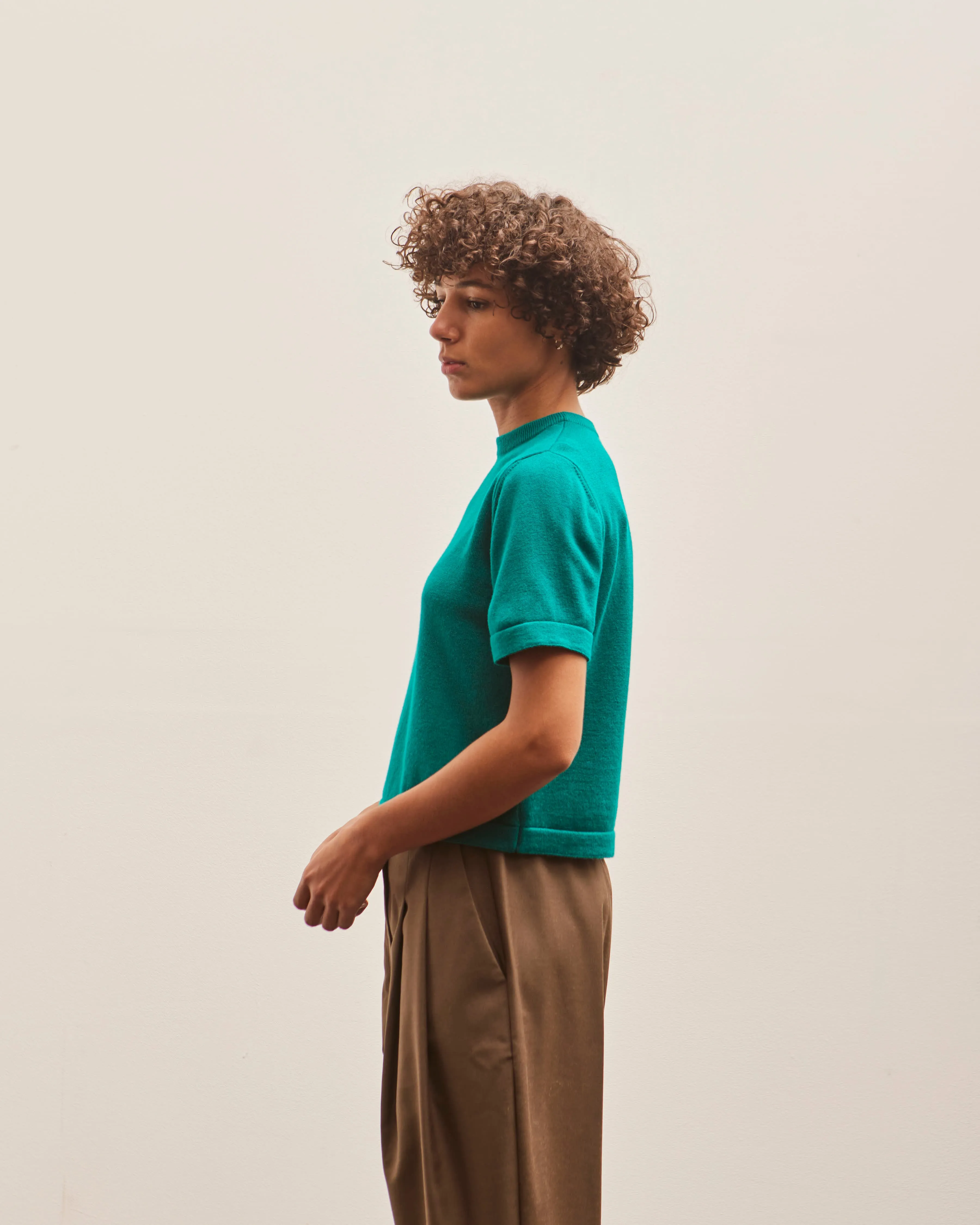 Cordera Merino Wool T-Shirt, Teal Green