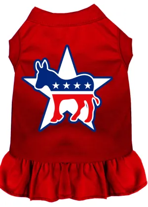 Democrat Screen Print Dress Red Xxxl
