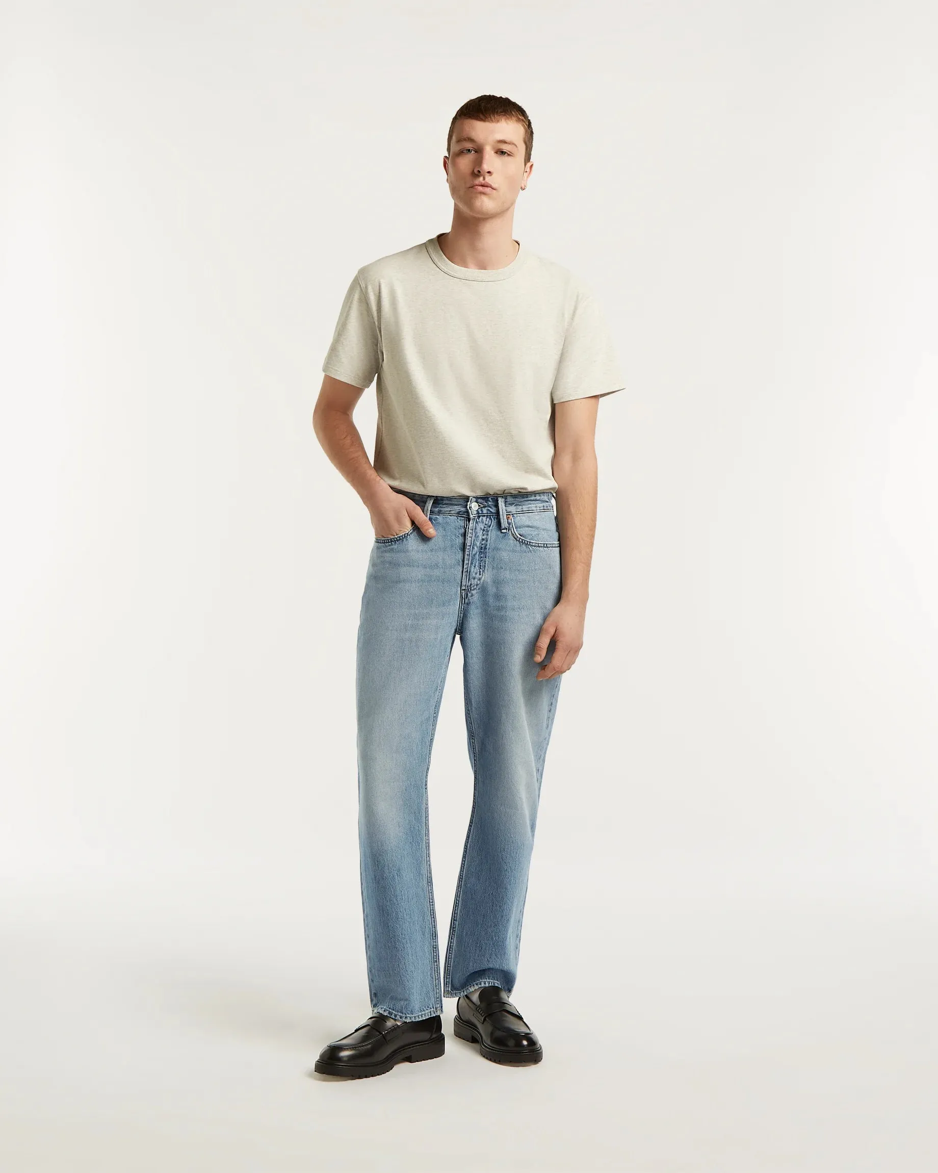 DENHAM DAGGER Classic Light Worn - Relaxed Fit Light blue