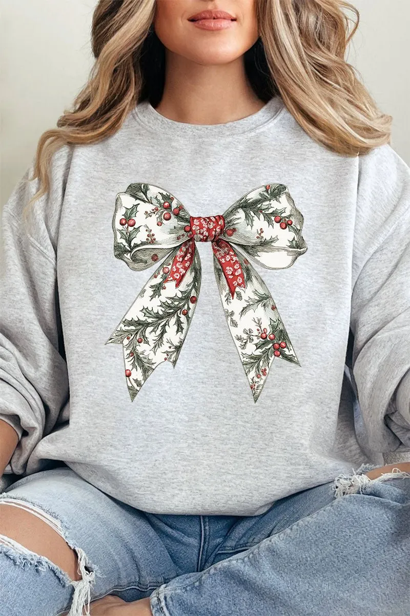 Evergreen Elegant Bow Unisex NuBlend Crew Sweatshirt