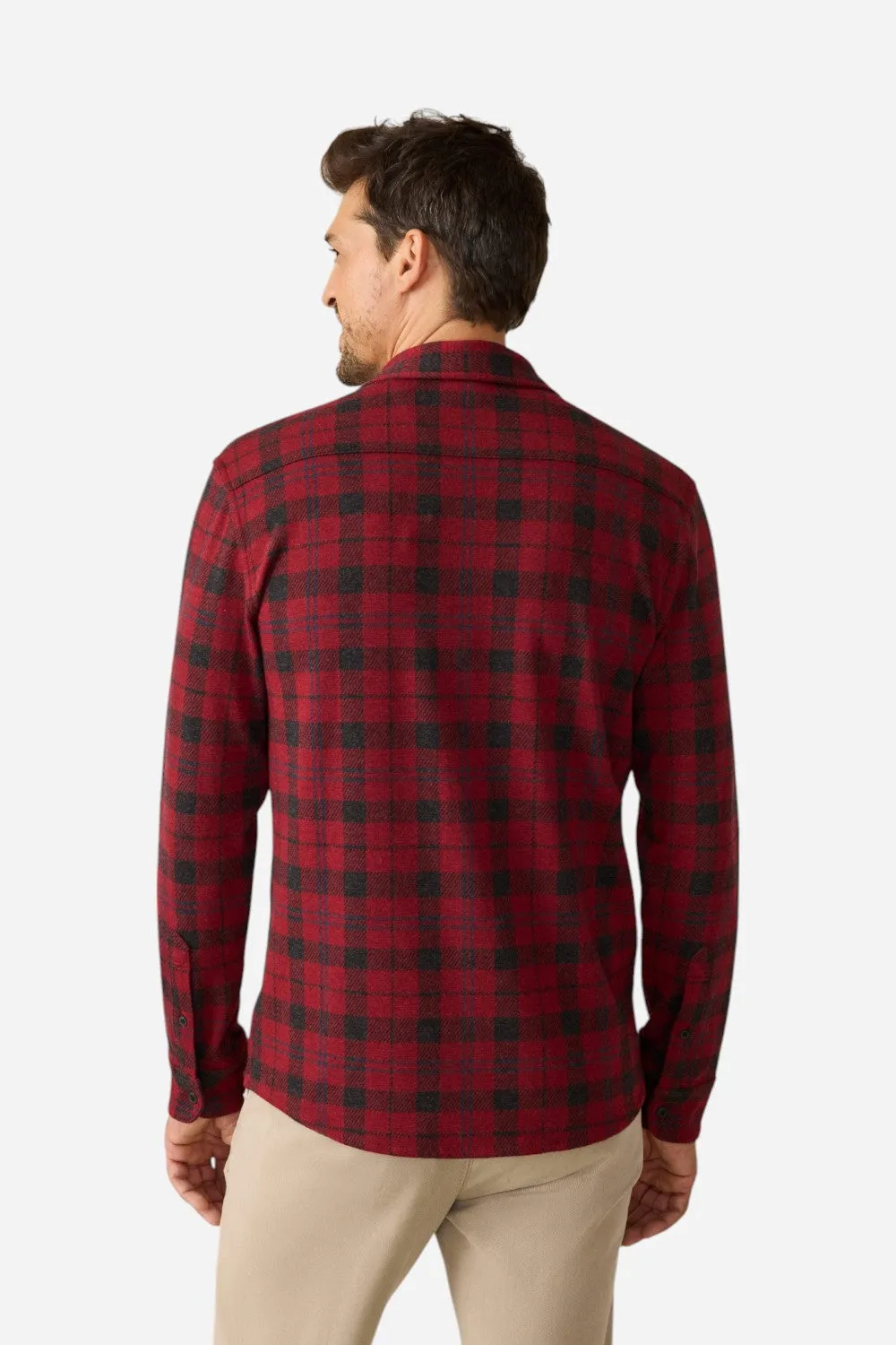 Faherty Legend Sweater Shirt in Cherry Creek Plaid