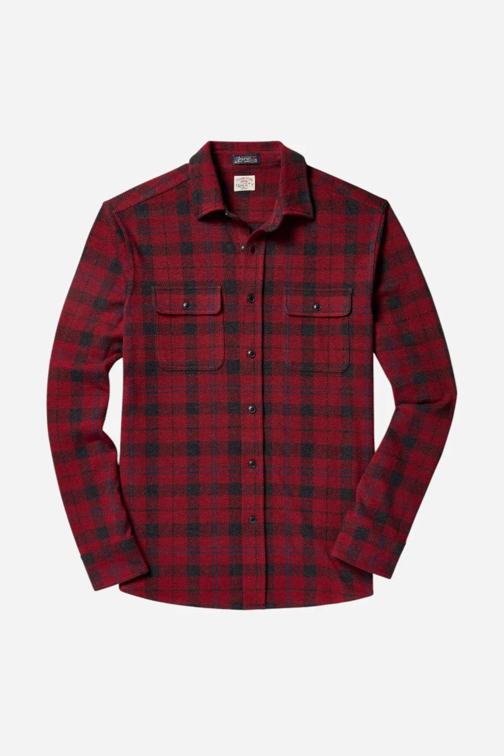 Faherty Legend Sweater Shirt in Cherry Creek Plaid