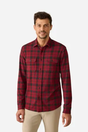 Faherty Legend Sweater Shirt in Cherry Creek Plaid