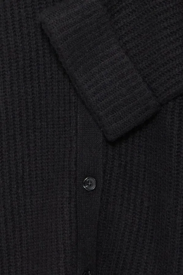 Fransa Wide Sleeve Cardigan Black