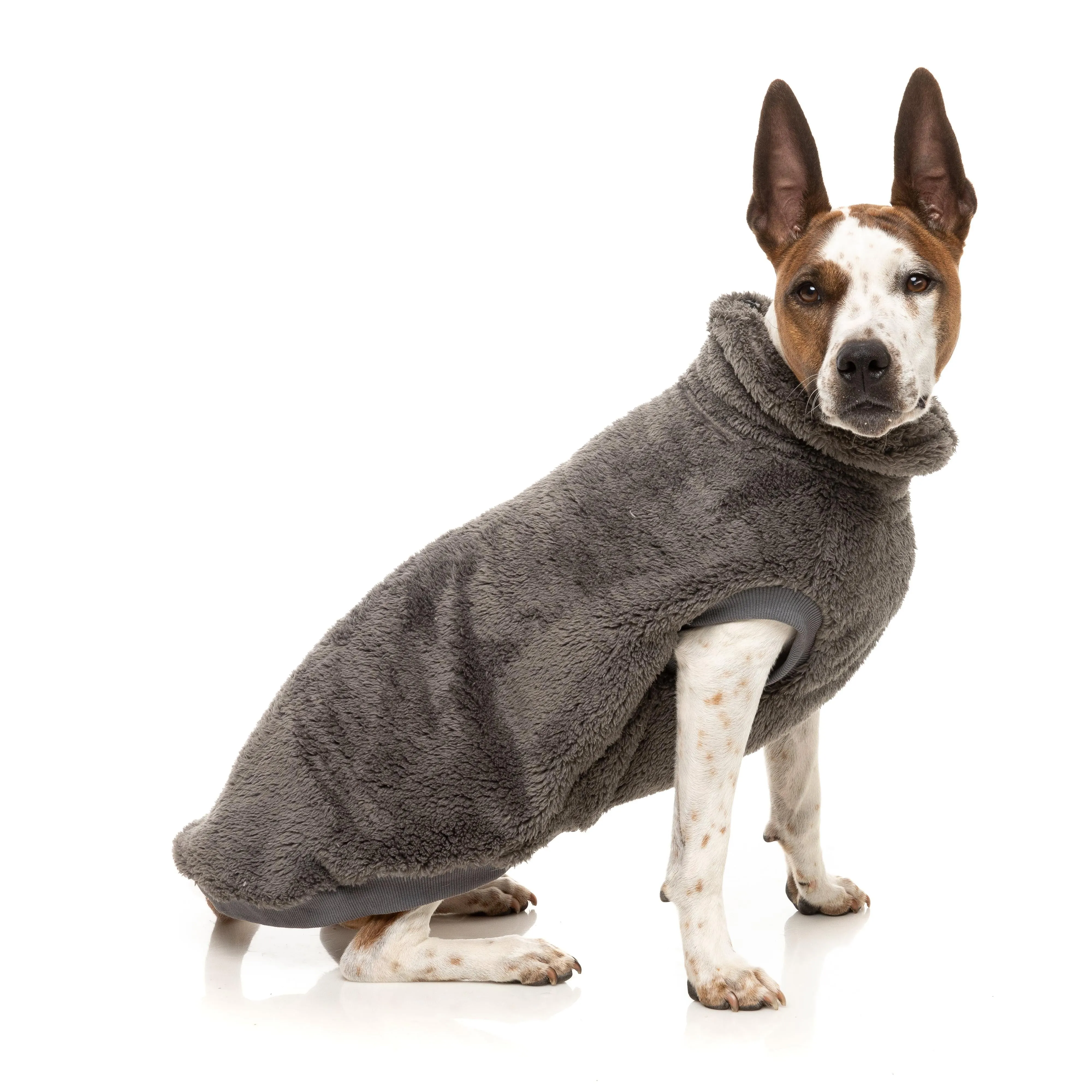 FuzzYard Dog Apparel Turtle Teddy 25 Sweater Gunmetal Grey Size 4 ^ ^