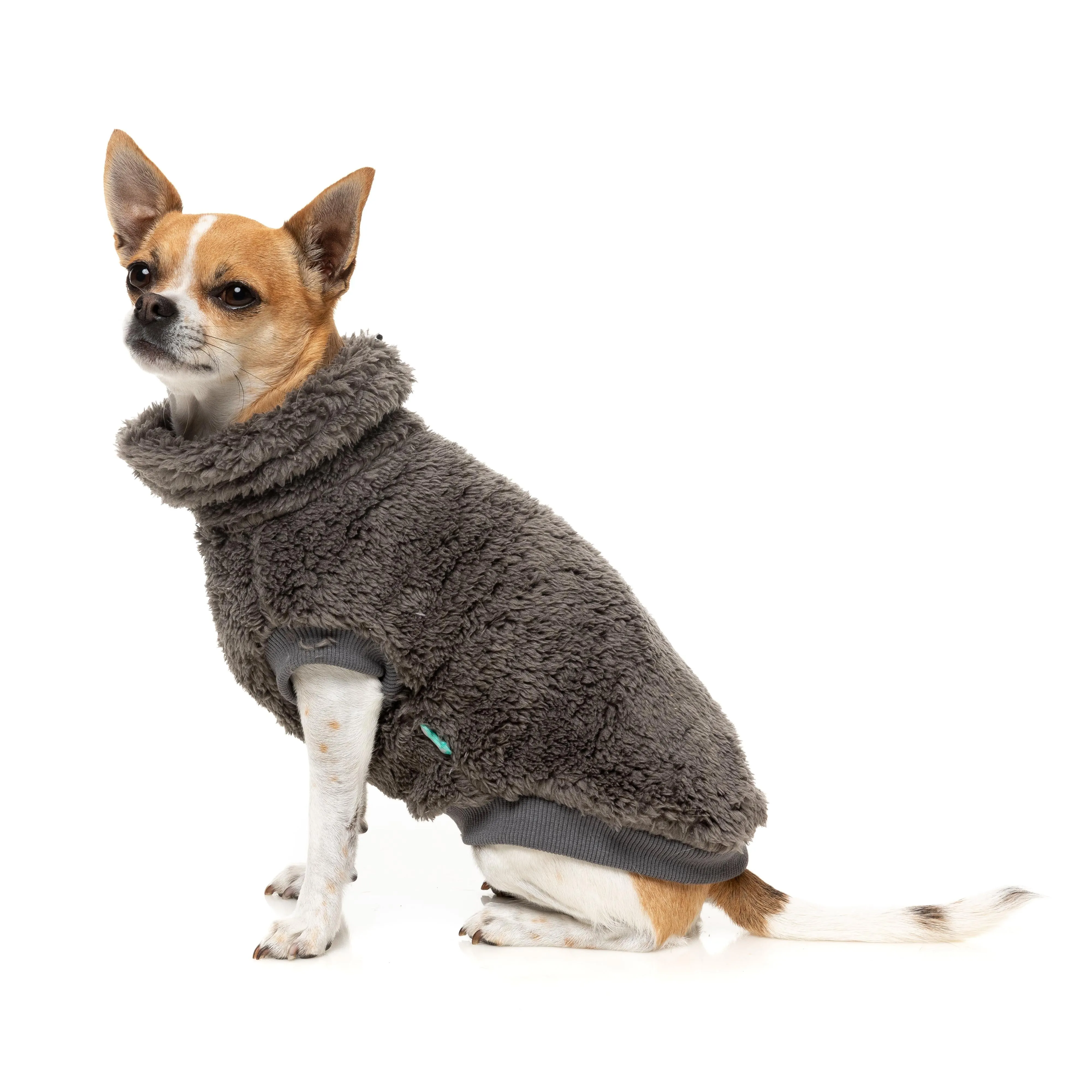 FuzzYard Dog Apparel Turtle Teddy 25 Sweater Gunmetal Grey Size 4 ^ ^