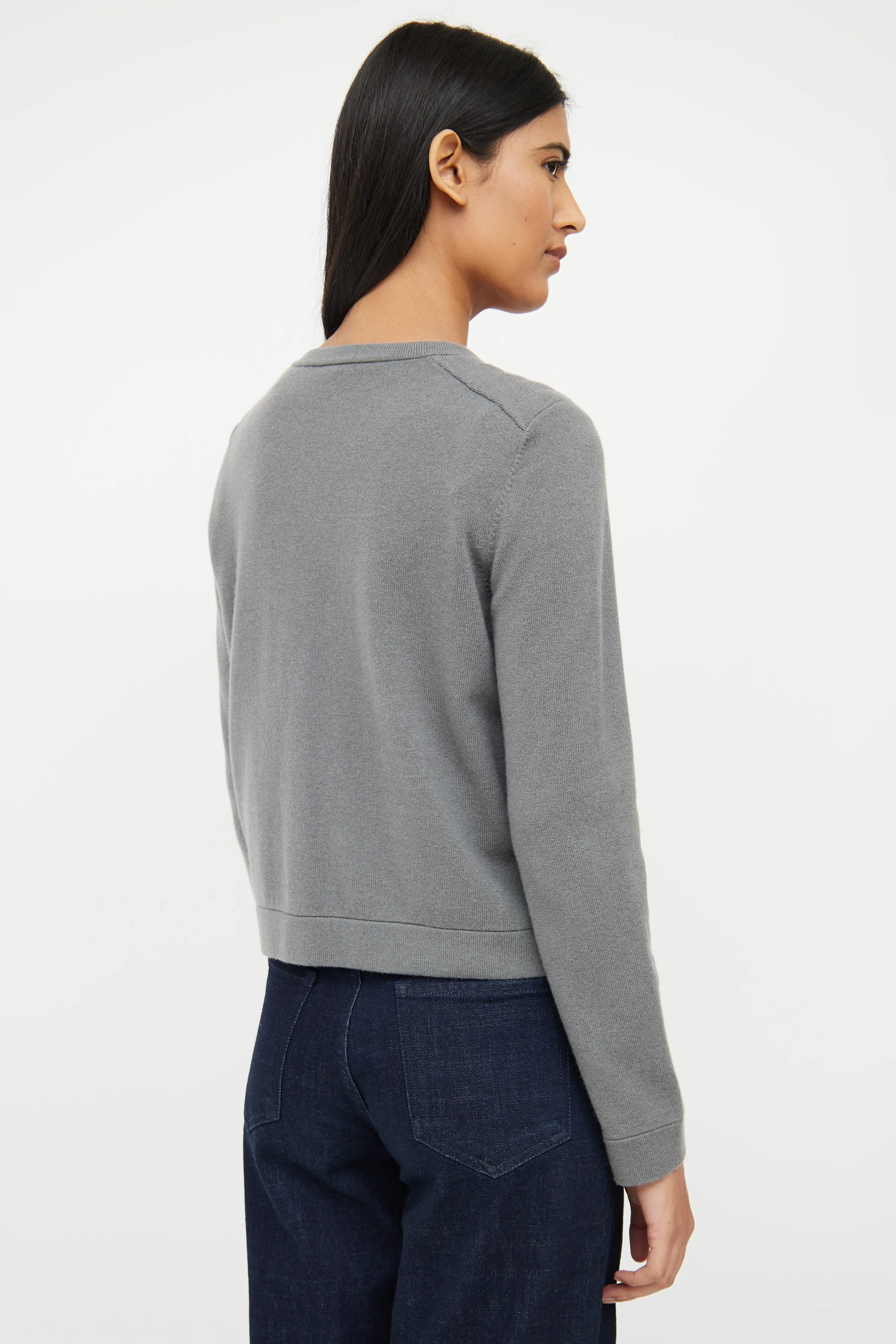 Grey Cashmere Monili Cardigan