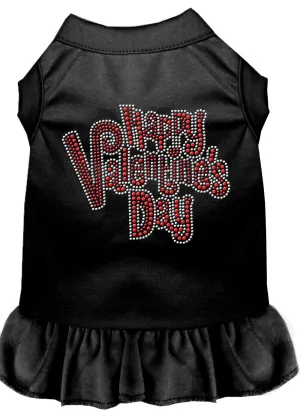 Happy Valentines Day Rhinestone Dress Black Xl