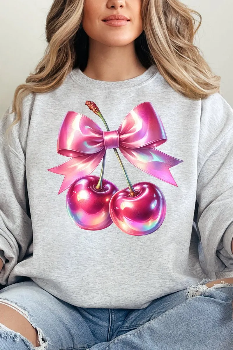 Holographic Coquette Cherries Unisex NuBlend Crew Sweatshirt