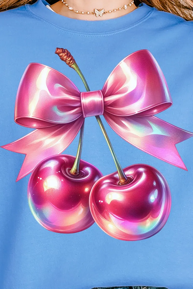 Holographic Coquette Cherries Unisex NuBlend Crew Sweatshirt