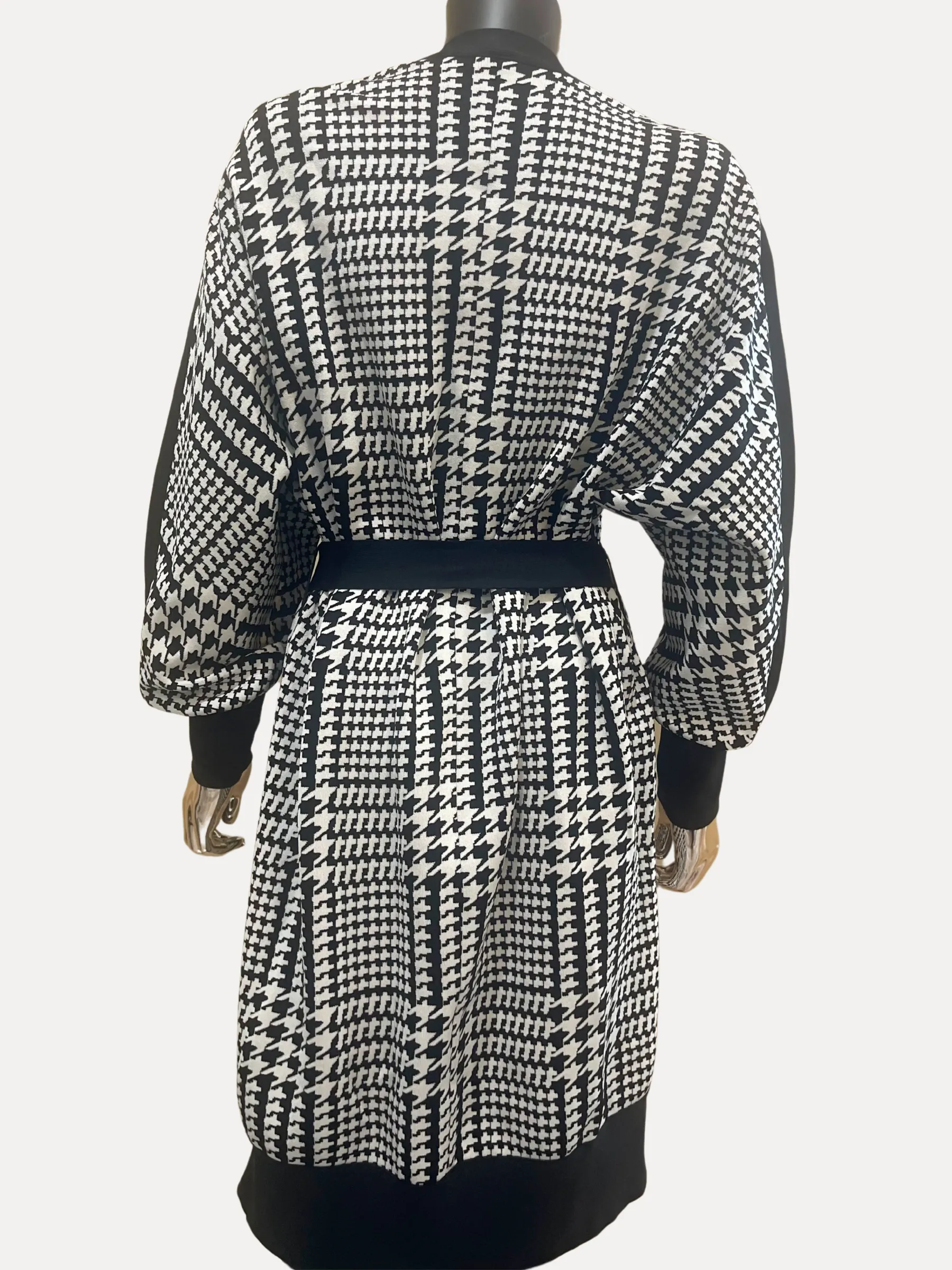 Houndstooth Knit Cardigan