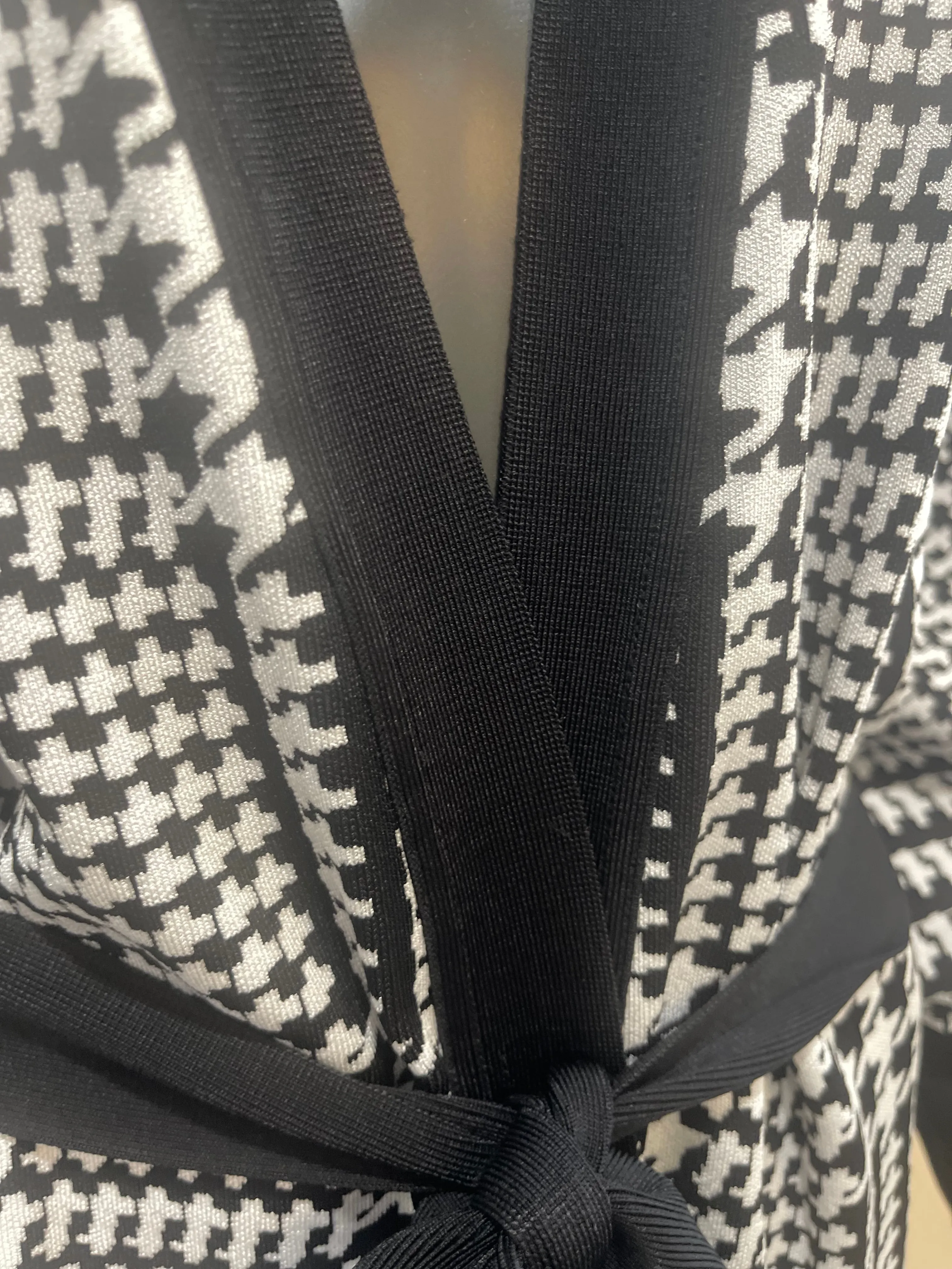 Houndstooth Knit Cardigan