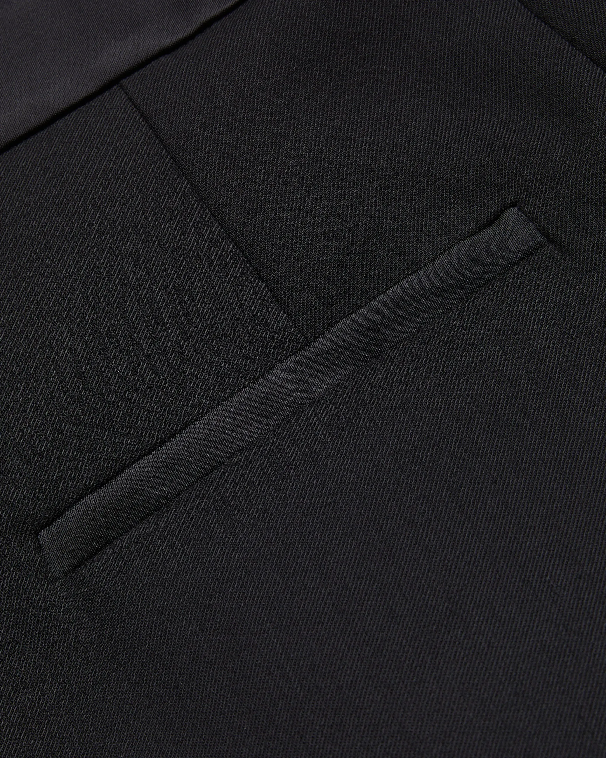 Jingut Contrast Satin Tailored Tapered Trouser Black