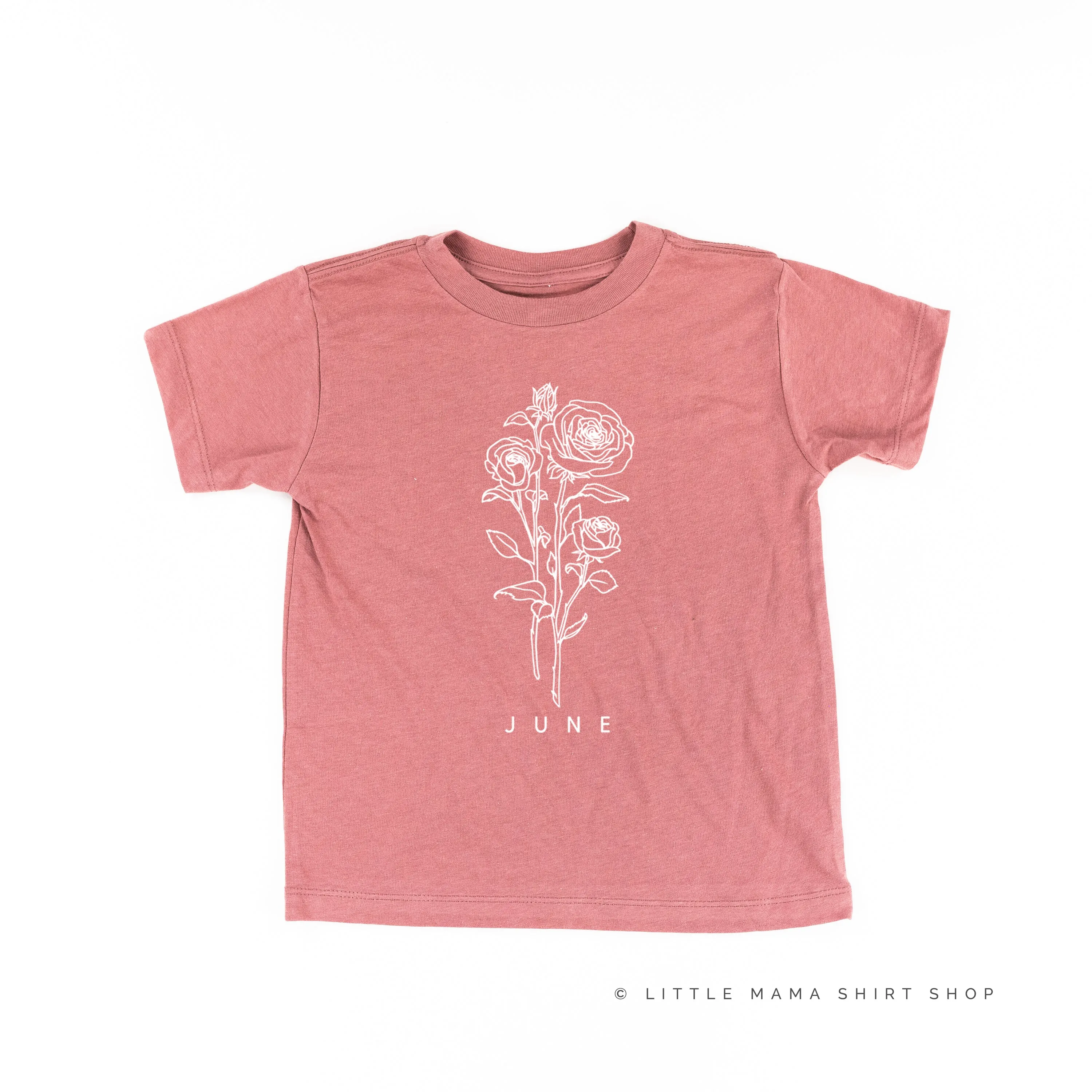 JUNE BIRTH FLOWER - Rose - Short Sleeve Child Shirt