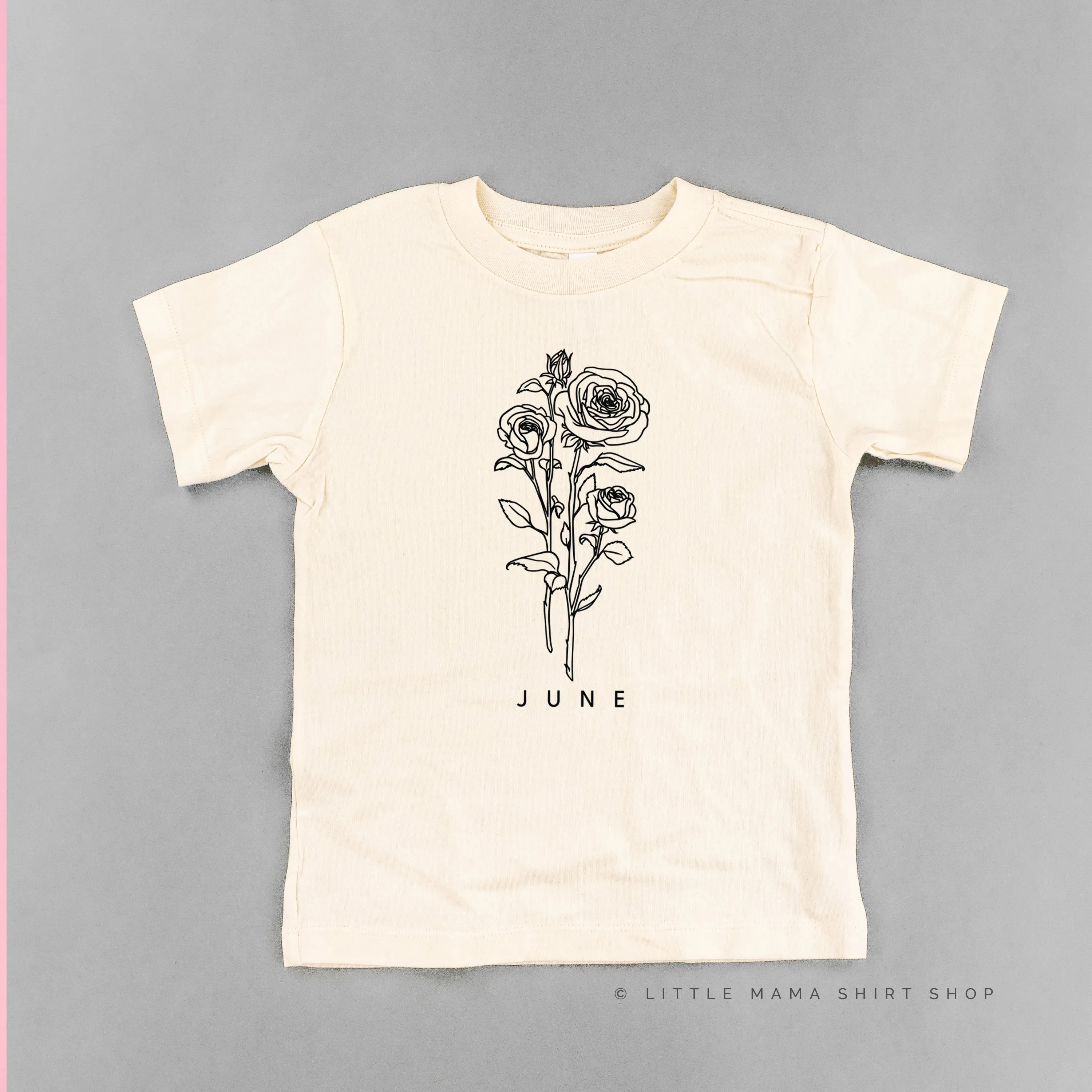 JUNE BIRTH FLOWER - Rose - Short Sleeve Child Shirt