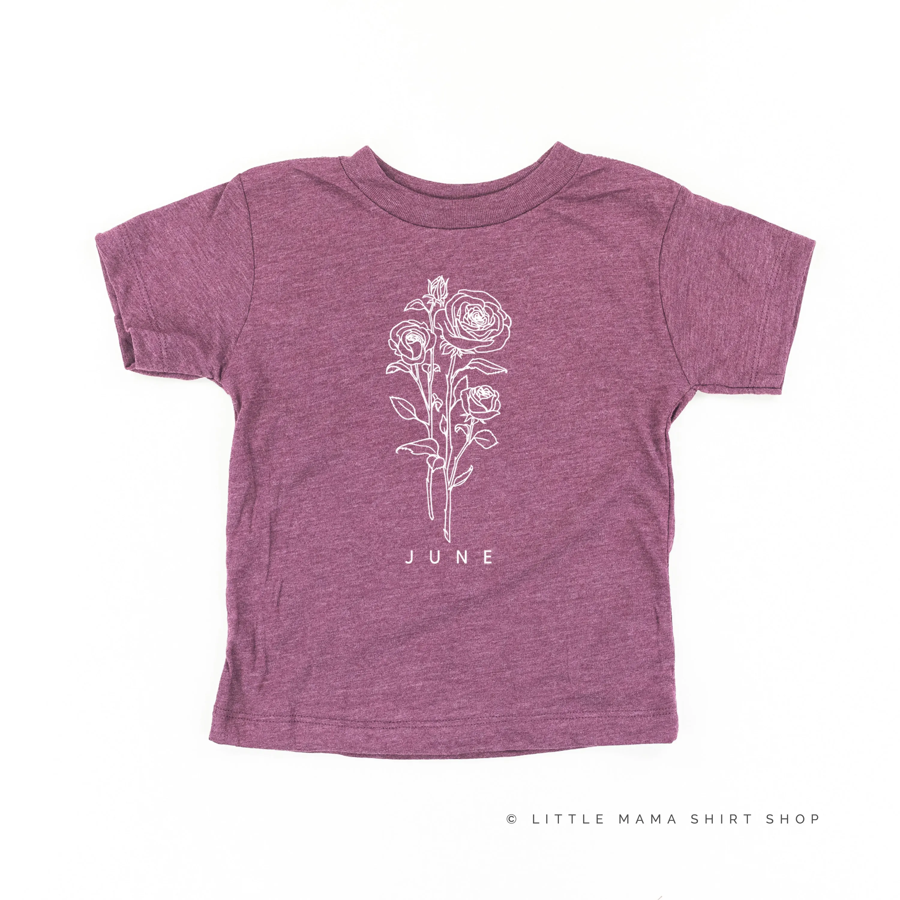 JUNE BIRTH FLOWER - Rose - Short Sleeve Child Shirt
