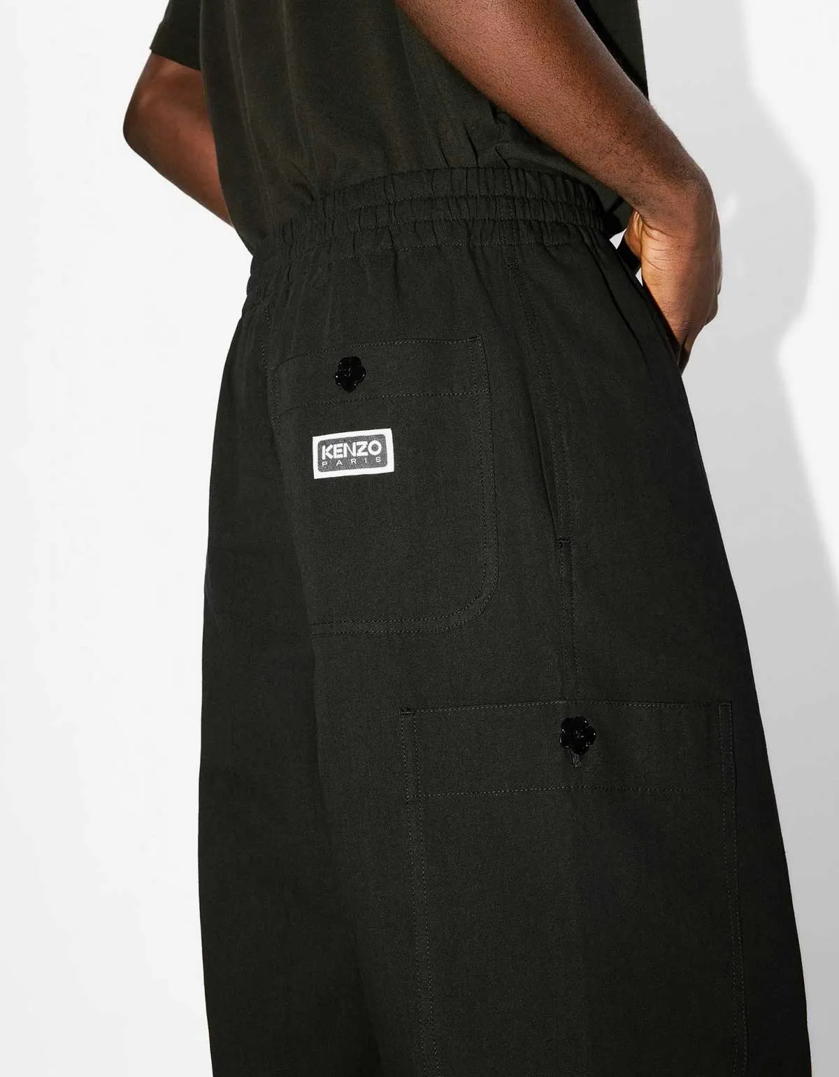 Kenzo Black Cargo Joggers