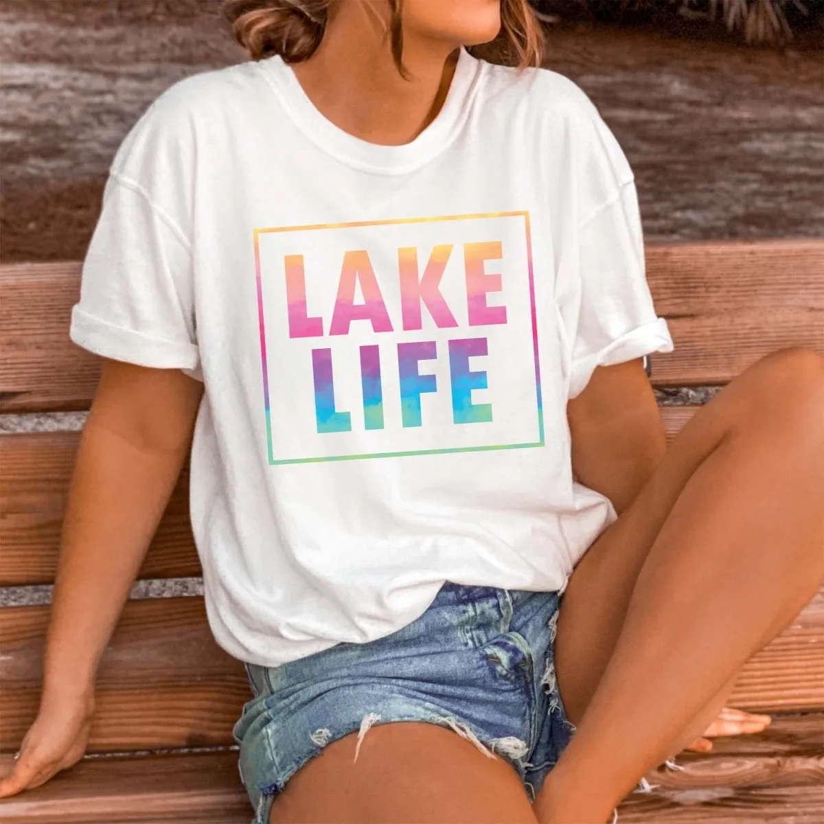 Lake Life Watercolor Tee