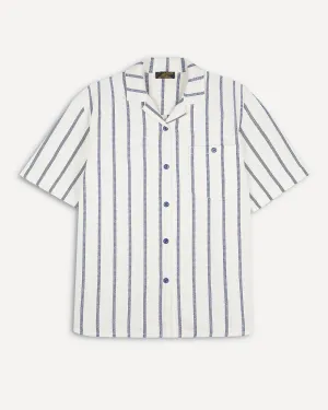 Le Mont St Michel Cinedal Striped Shirt - Blue