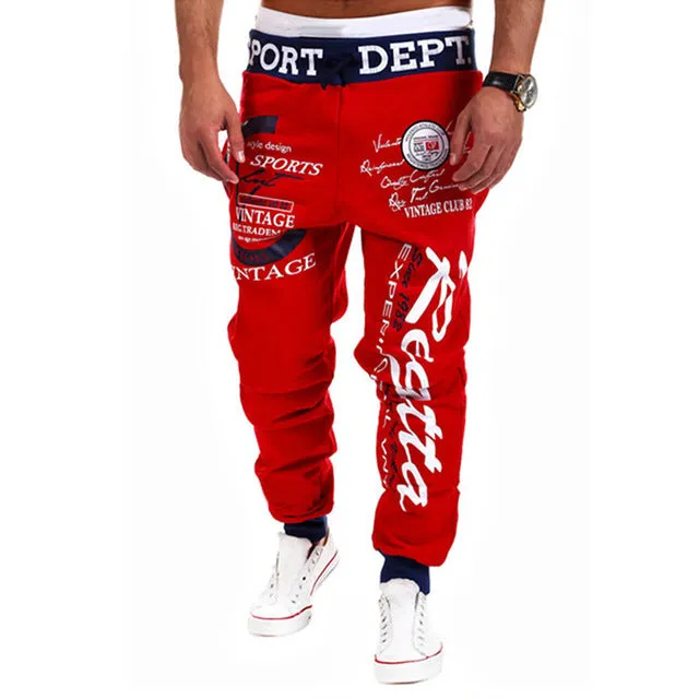 Letter Print Pants Hip Hop Joggers