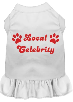 Local Celebrity Screen Print Dress White Xxl