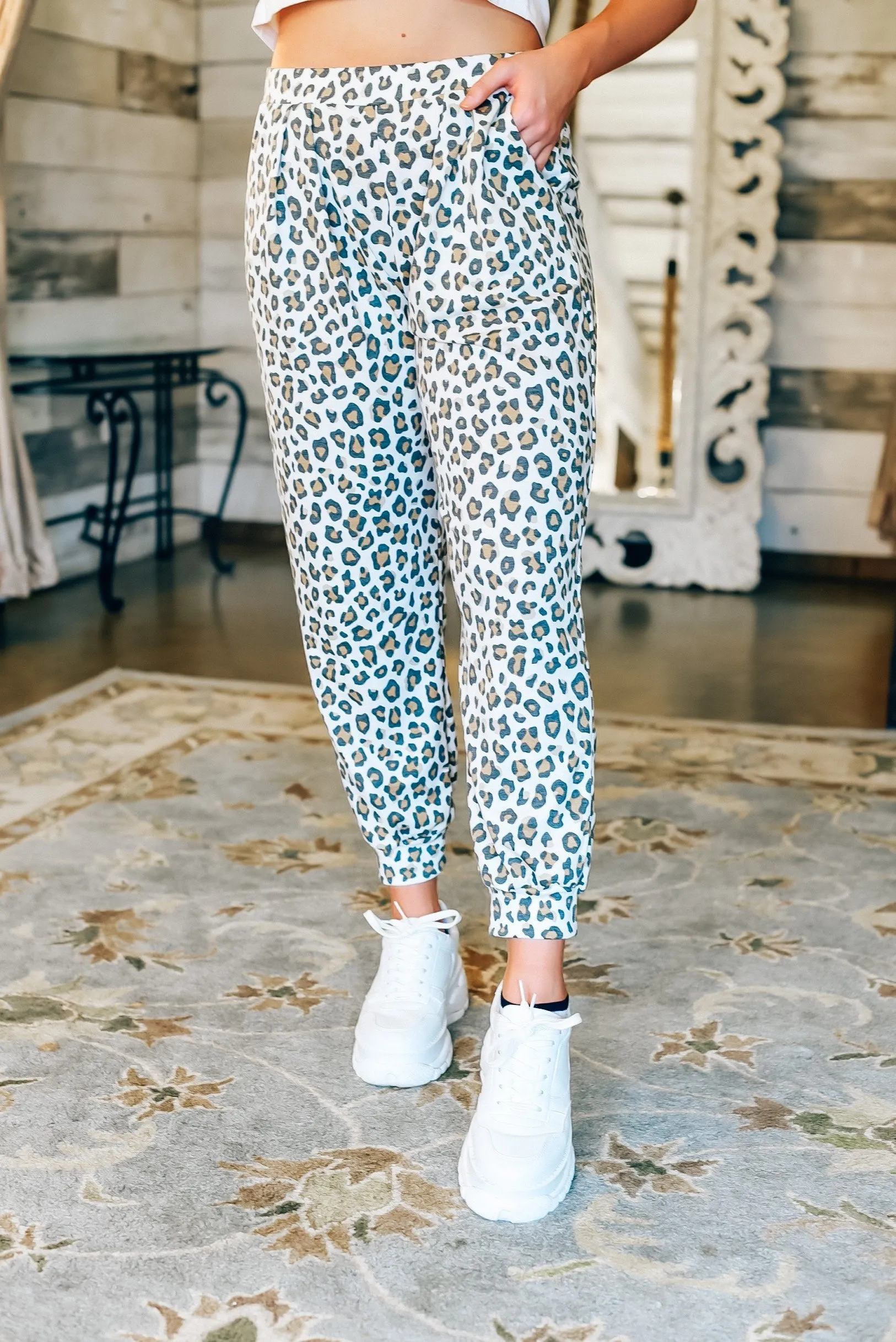 Lounge Life Leopard Print Joggers