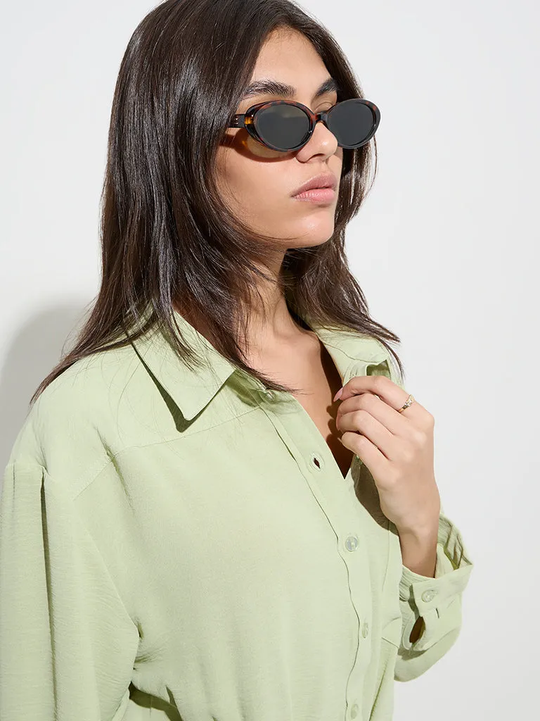 LOV Sage Solid Shirt