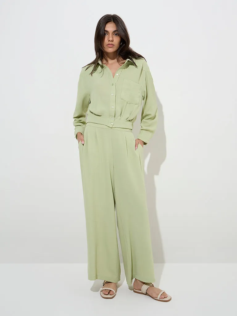 LOV Sage Solid Shirt