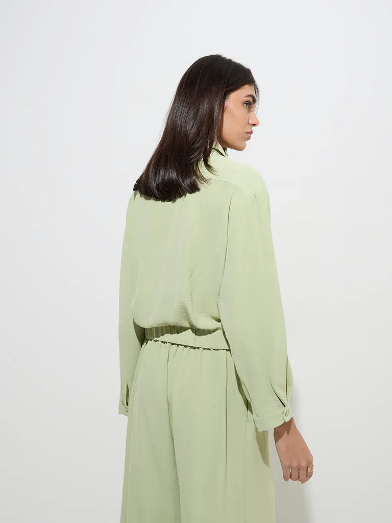 LOV Sage Solid Shirt