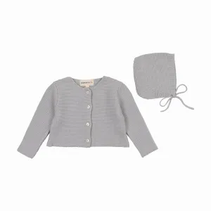 Mema Knits Light Blue Knit Cardigan   Bonnet (351)