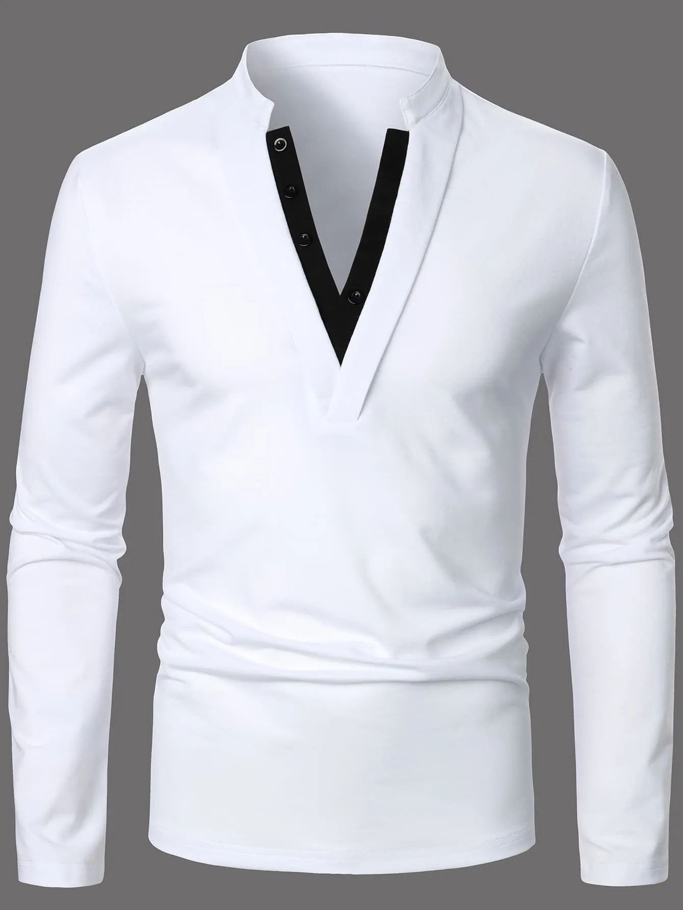 Men Contrast Trim Polo Shirt