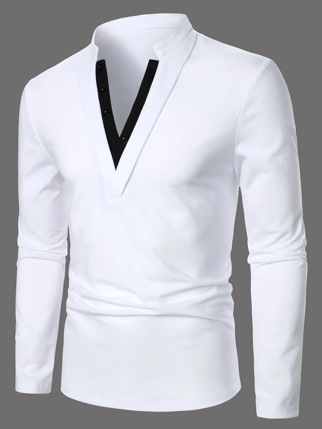 Men Contrast Trim Polo Shirt