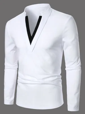 Men Contrast Trim Polo Shirt