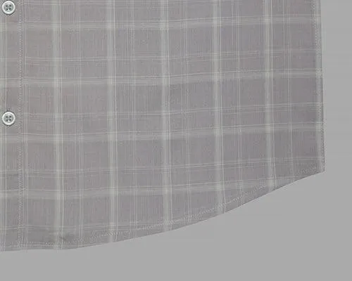 Men's 100% Cotton Half Sleeves Plaid Checkered Shirt (Mauve)