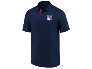 Men's New York Rangers Majestic Locker Room Polo, Blue