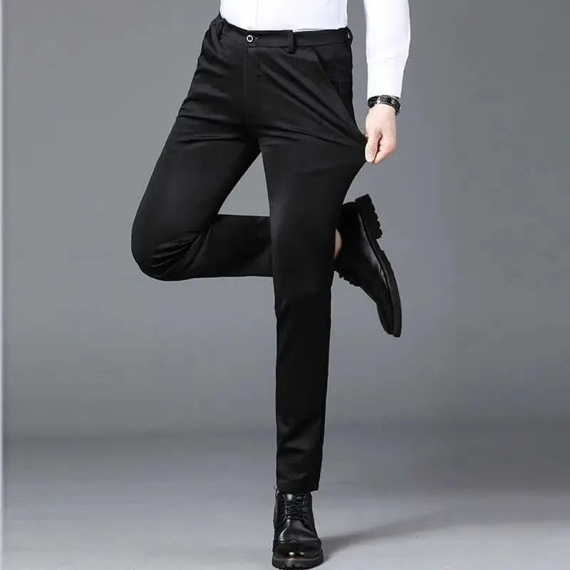 Men's Slim Fit Dress Trousers: Tailored Formal Wear