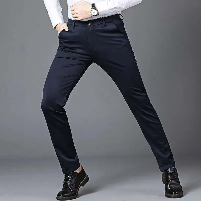 Men's Slim Fit Dress Trousers: Tailored Formal Wear