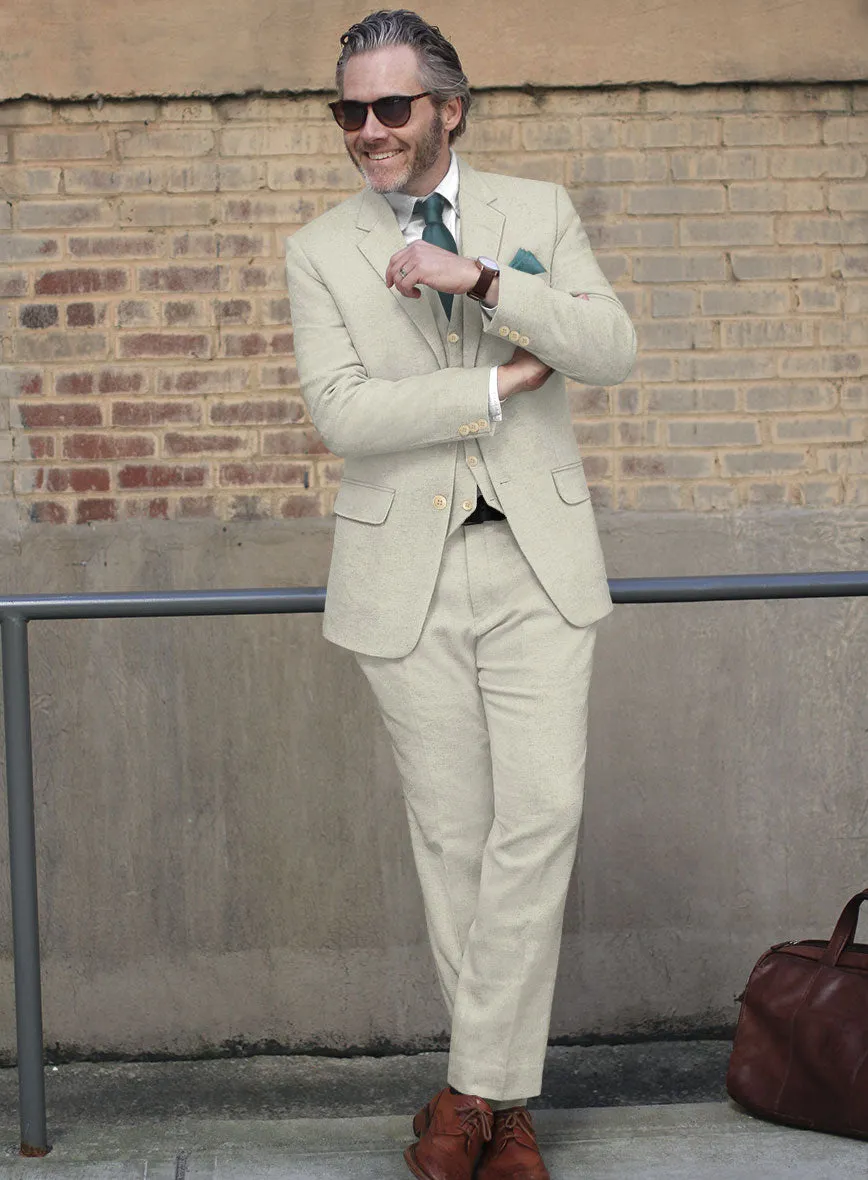 Naples Off White Tweed Suit