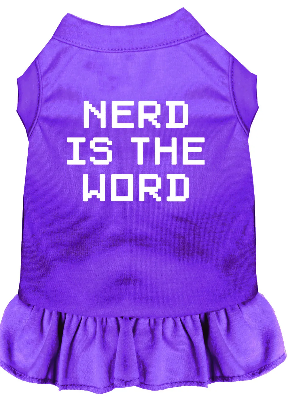 Nerd Is The Word Screen Print Dress Purple Xxl