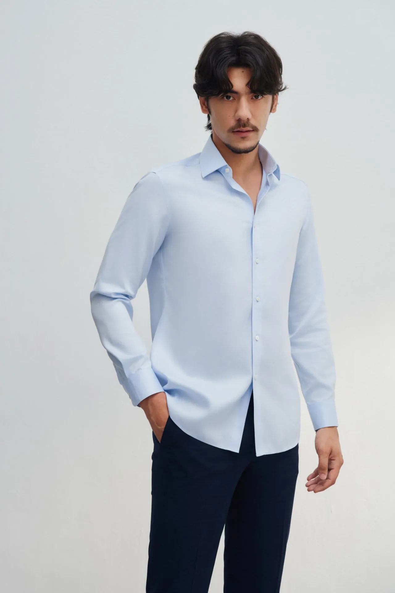 Non-Iron Fine Cotton Smart Fit Twill Shirt
