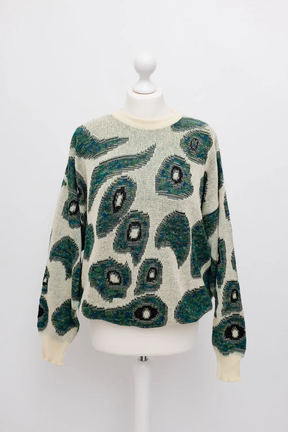 PEACOCK VINTAGE KNIT OVER SWEATER
