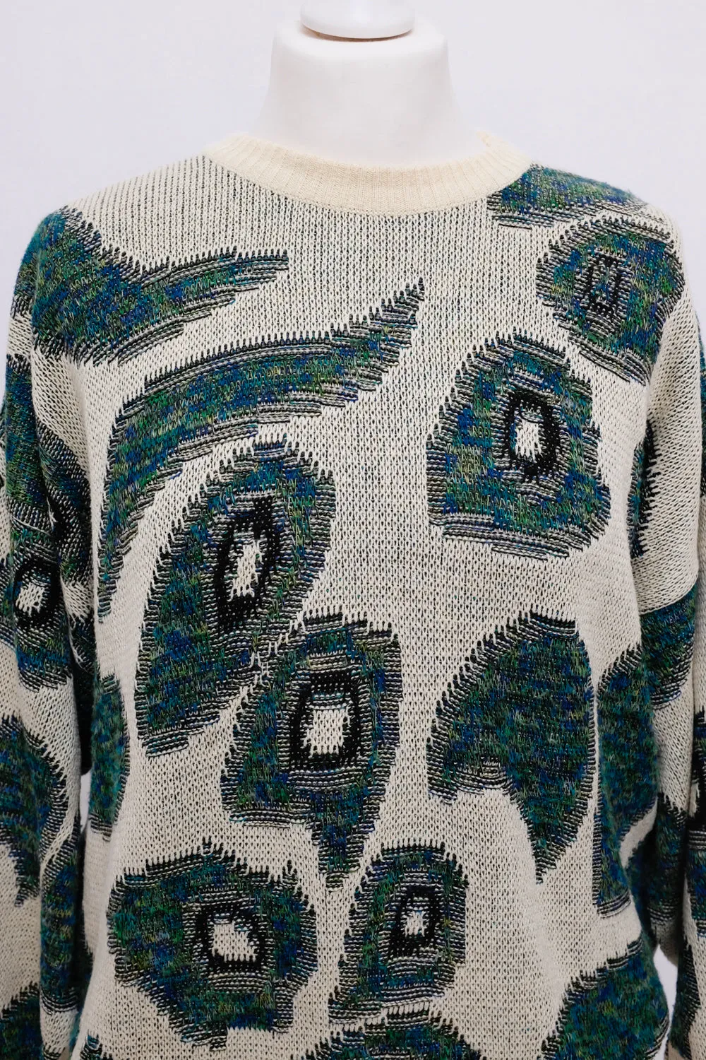 PEACOCK VINTAGE KNIT OVER SWEATER