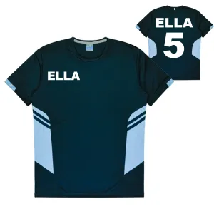 Personalised Navy and Sky Blue Training Shirt - Kids