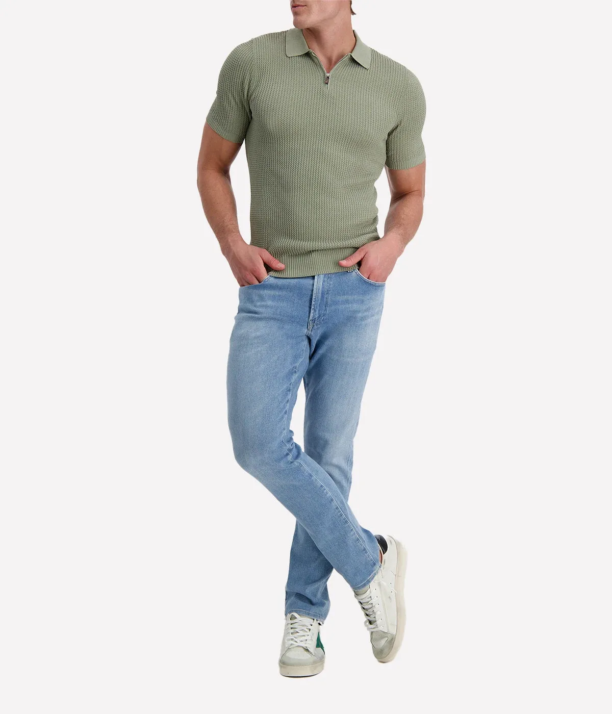 Polo Sweater in Salvia