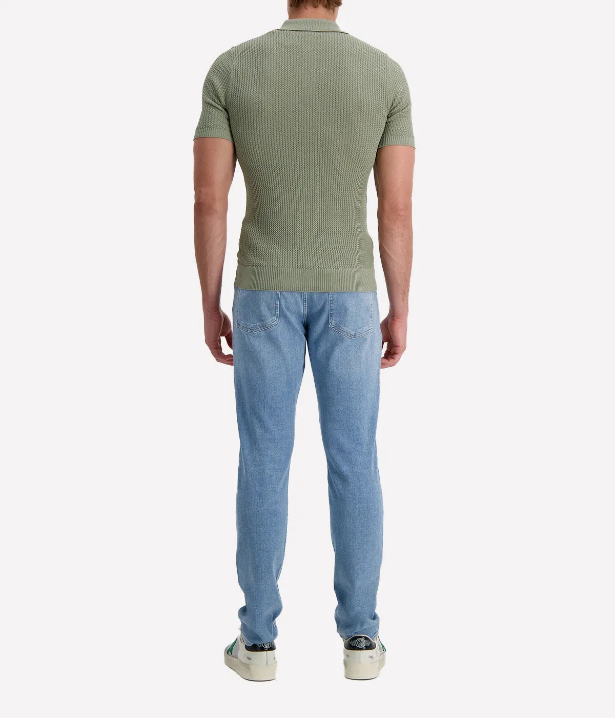 Polo Sweater in Salvia